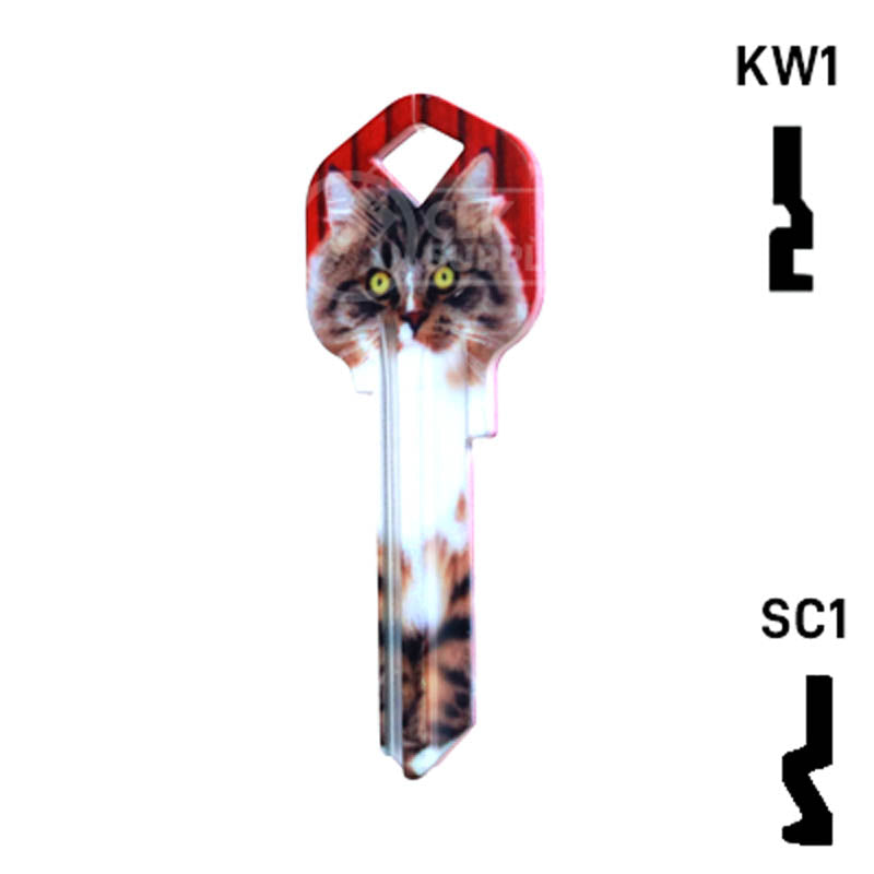 Happy Keys- Maine Coon Key (Choose Keyway) Residential-Commercial Key Howard Keys