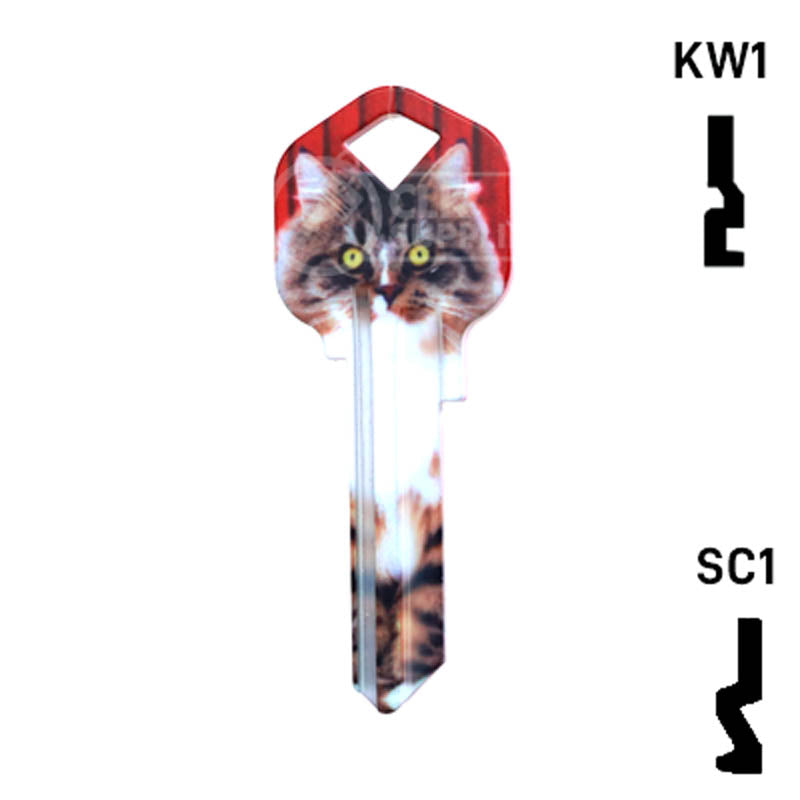 Happy Keys- Maine Coon Key (Choose Keyway) Residential-Commercial Key Howard Keys
