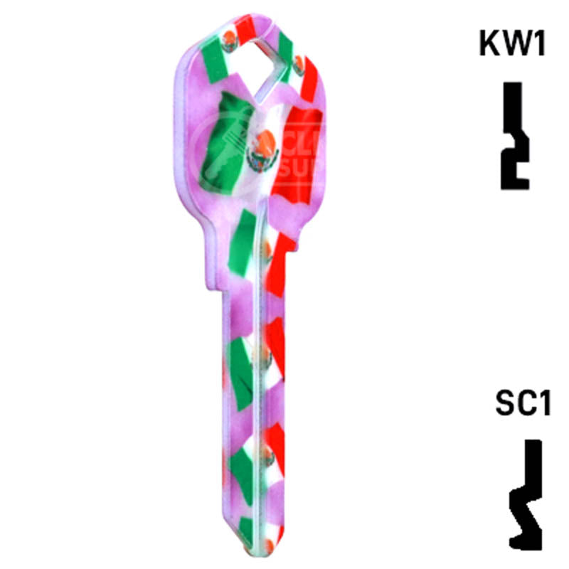 Happy Keys- Mexican Flag Key (Choose Keyway) Residential-Commercial Key Howard Keys