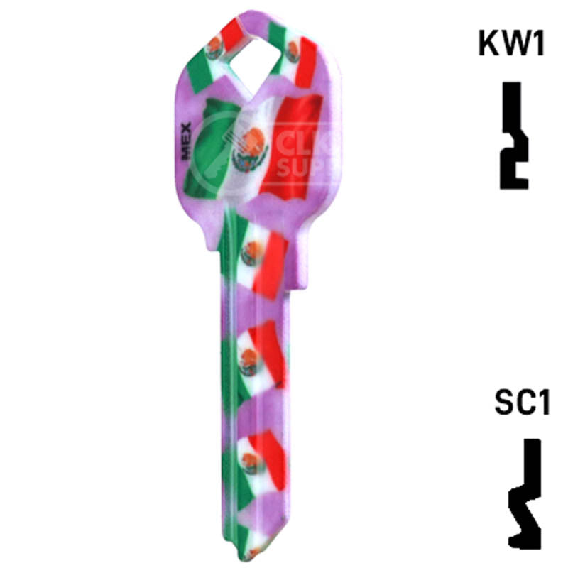 Happy Keys- Mexican Flag Key (Choose Keyway) Residential-Commercial Key Howard Keys