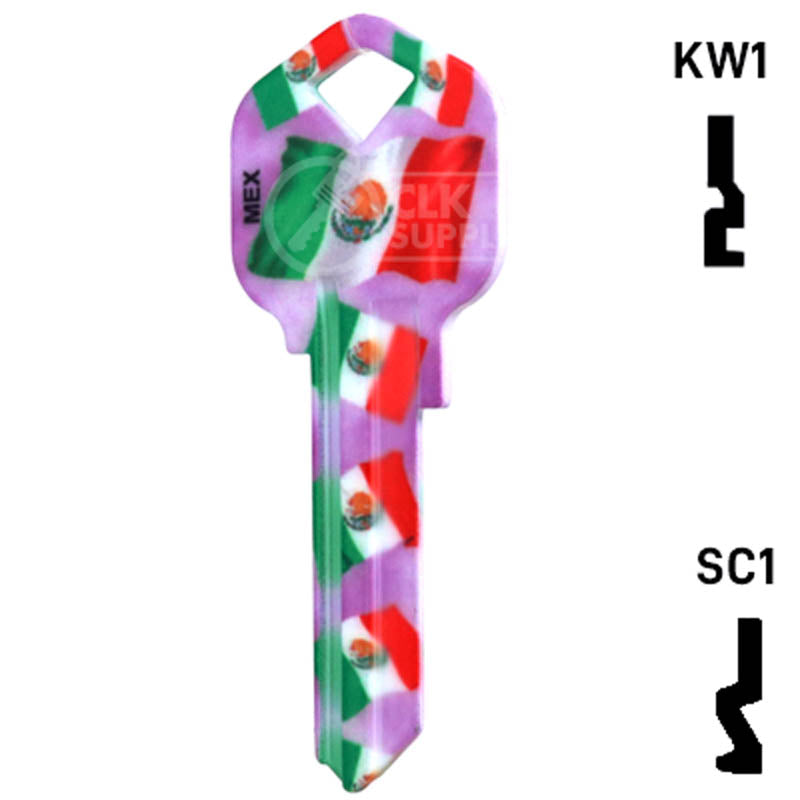 Happy Keys- Mexican Flag Key (Choose Keyway) Residential-Commercial Key Howard Keys