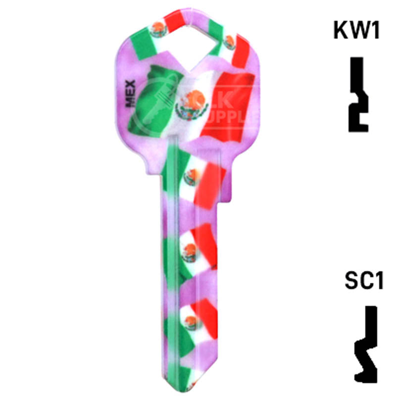 Happy Keys- Mexican Flag Key (Choose Keyway) Residential-Commercial Key Howard Keys