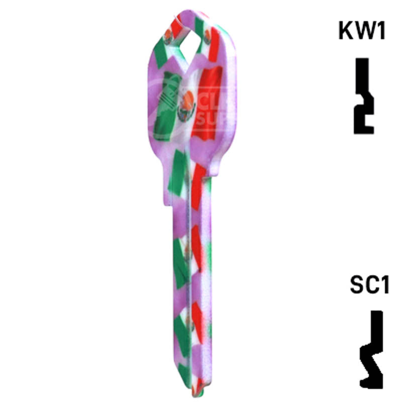 Happy Keys- Mexican Flag Key (Choose Keyway) Residential-Commercial Key Howard Keys