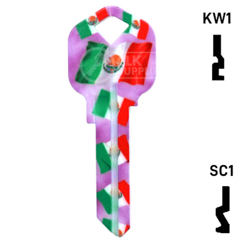 Happy Keys- Mexican Flag Key (Choose Keyway) Residential-Commercial Key Howard Keys