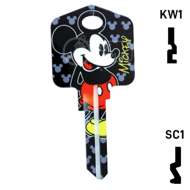Happy Keys- Mickey Mouse Key (Choose Keyway) Residential-Commercial Key Howard Keys