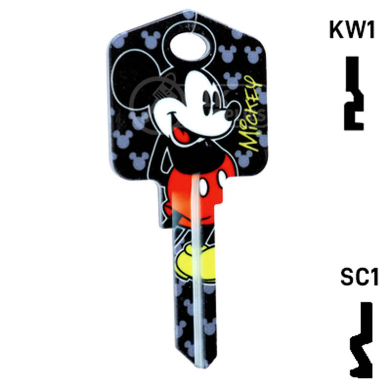 Happy Keys- Mickey Mouse Key (Choose Keyway) Residential-Commercial Key Howard Keys