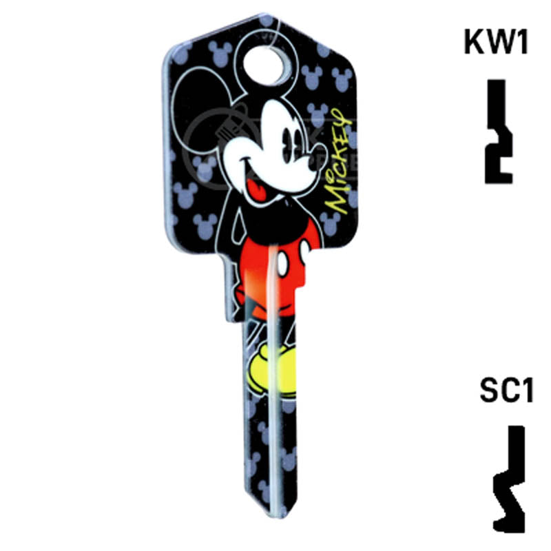 Happy Keys- Mickey Mouse Key (Choose Keyway) Residential-Commercial Key Howard Keys