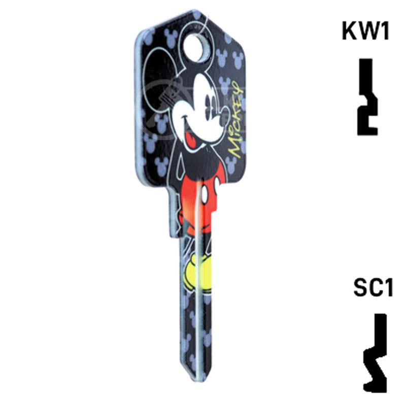 Happy Keys- Mickey Mouse Key (Choose Keyway) Residential-Commercial Key Howard Keys
