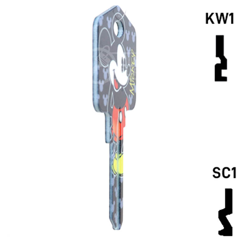 Happy Keys- Mickey Mouse Key (Choose Keyway) Residential-Commercial Key Howard Keys
