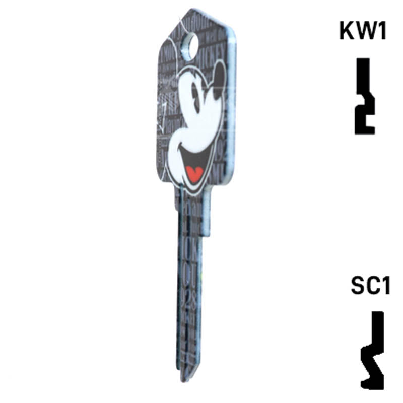Happy Keys- Mickey Mouse Key (Choose Keyway) Residential-Commercial Key Howard Keys