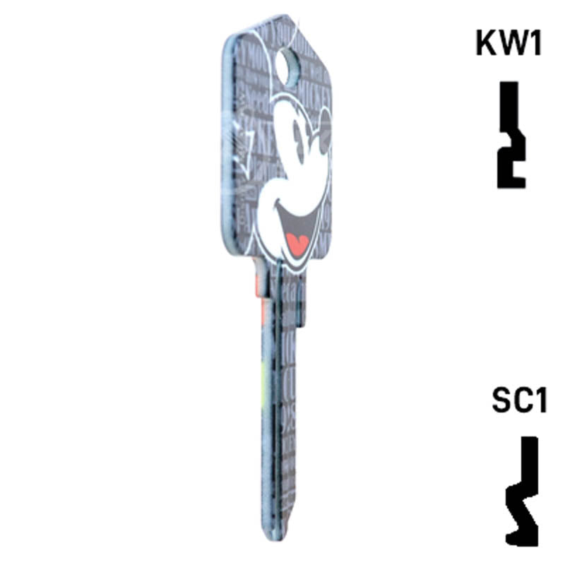 Happy Keys- Mickey Mouse Key (Choose Keyway) Residential-Commercial Key Howard Keys