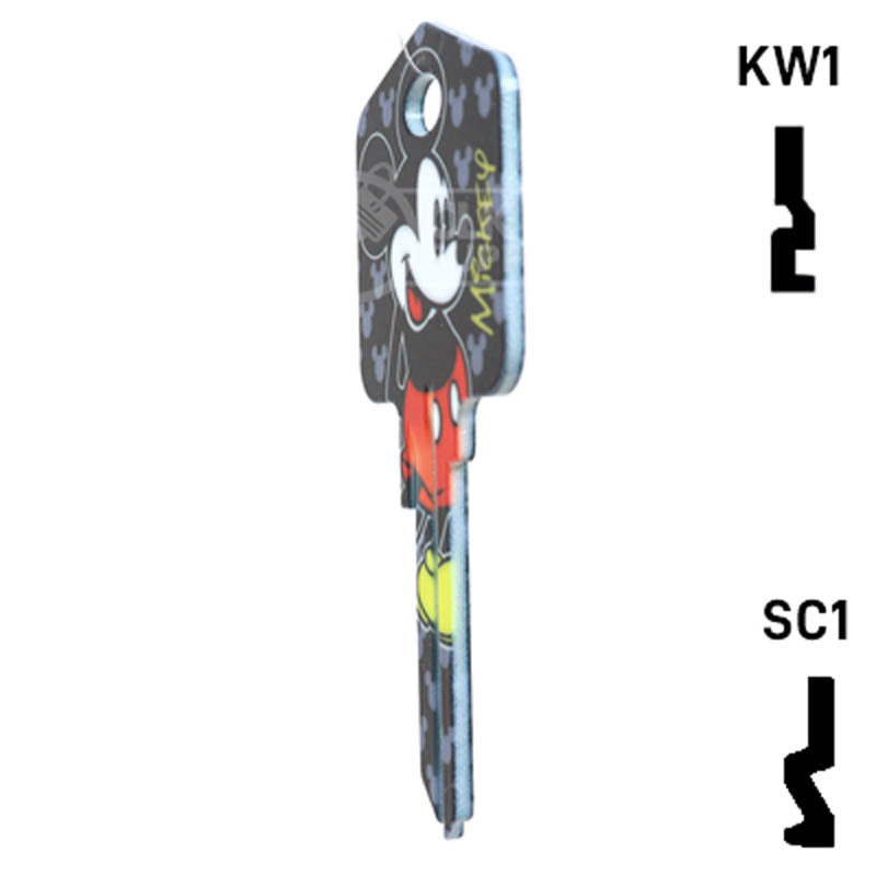 Happy Keys- Mickey Mouse Key (Choose Keyway) Residential-Commercial Key Howard Keys