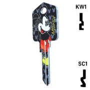 Happy Keys- Mickey Mouse Key (Choose Keyway) Residential-Commercial Key Howard Keys