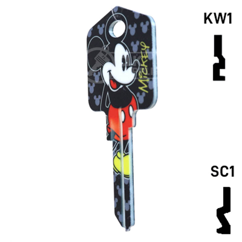 Happy Keys- Mickey Mouse Key (Choose Keyway) Residential-Commercial Key Howard Keys