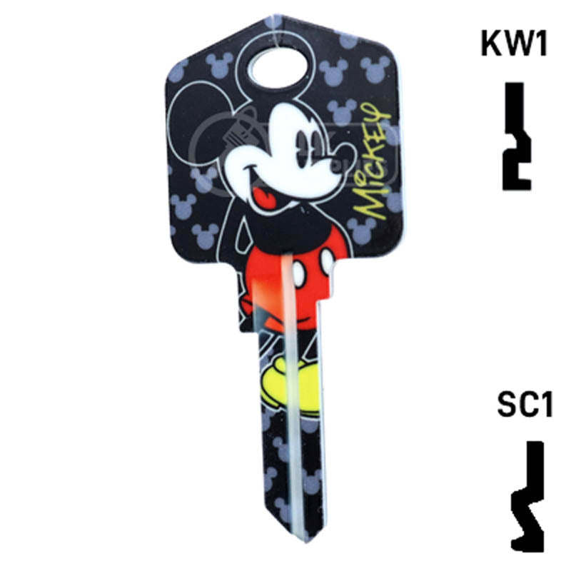 Happy Keys- Mickey Mouse Key (Choose Keyway) Residential-Commercial Key Howard Keys