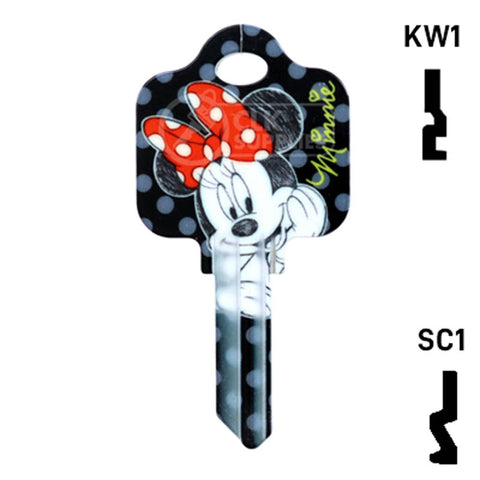 Happy Keys- Minnie Mouse Key (Choose Keyway) Residential-Commercial Key Howard Keys