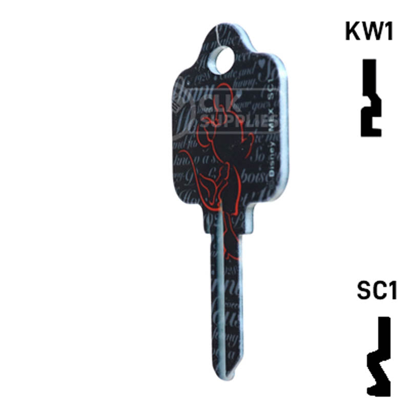 Happy Keys- Minnie Mouse Key (Choose Keyway) Residential-Commercial Key Howard Keys