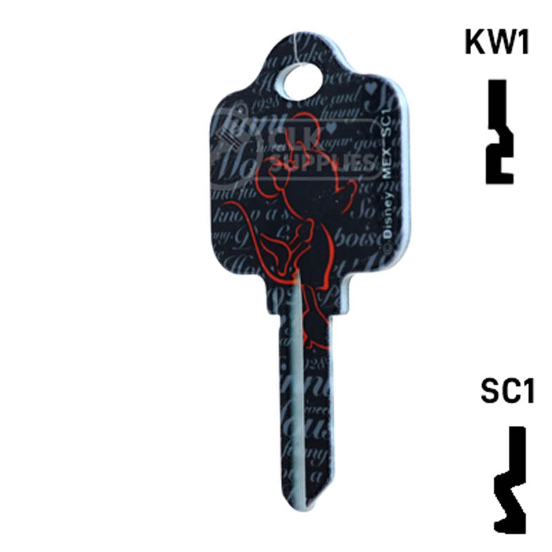 Happy Keys- Minnie Mouse Key (Choose Keyway) Residential-Commercial Key Howard Keys