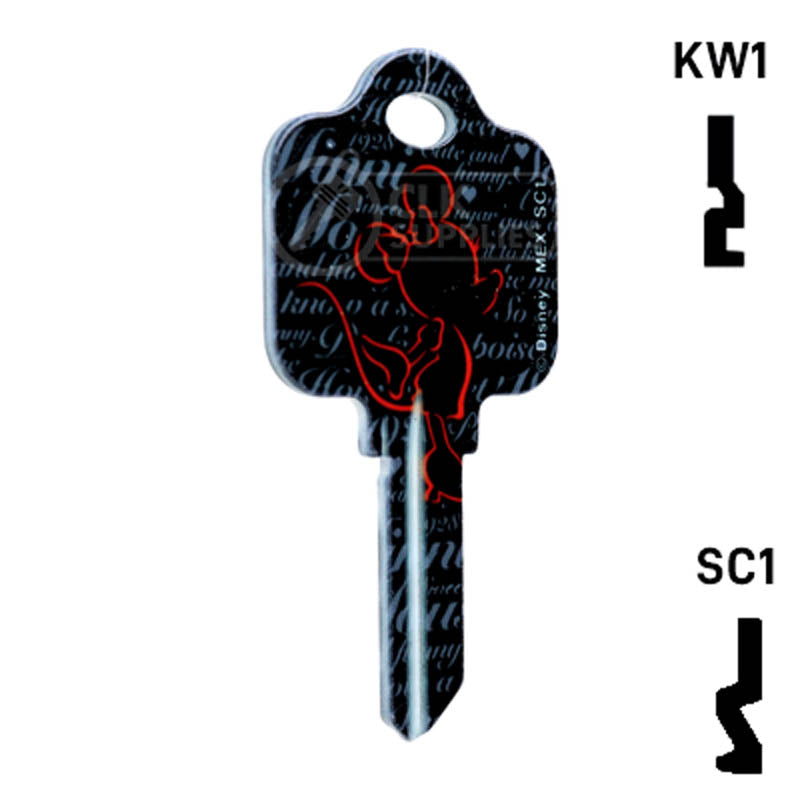 Happy Keys- Minnie Mouse Key (Choose Keyway) Residential-Commercial Key Howard Keys