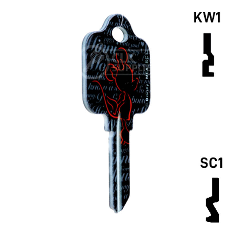 Happy Keys- Minnie Mouse Key (Choose Keyway) Residential-Commercial Key Howard Keys