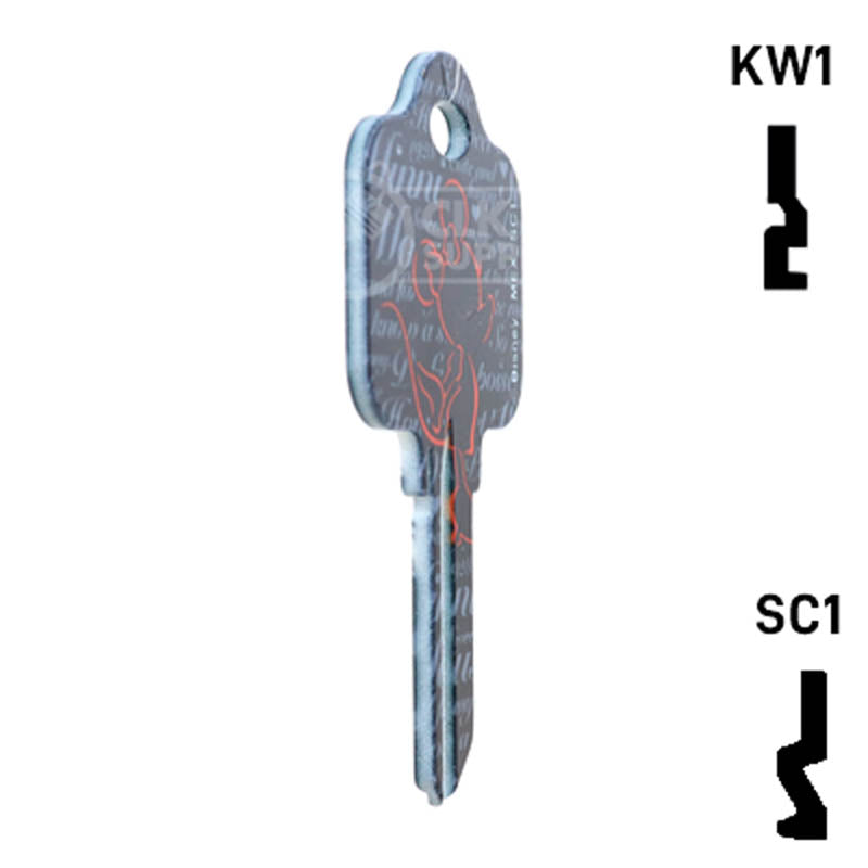 Happy Keys- Minnie Mouse Key (Choose Keyway) Residential-Commercial Key Howard Keys