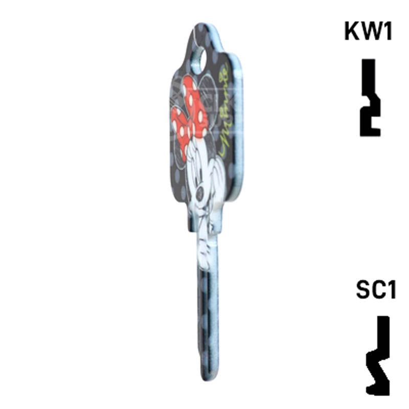 Happy Keys- Minnie Mouse Key (Choose Keyway) Residential-Commercial Key Howard Keys