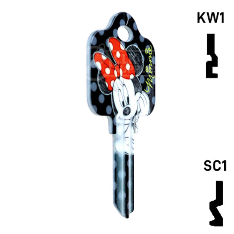Happy Keys- Minnie Mouse Key (Choose Keyway) Residential-Commercial Key Howard Keys