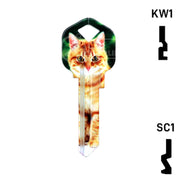 Happy Keys- Orange Tabby Key (Choose Keyway) Residential-Commercial Key Howard Keys