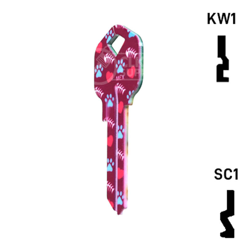 Happy Keys- Orange Tabby Key (Choose Keyway) Residential-Commercial Key Howard Keys