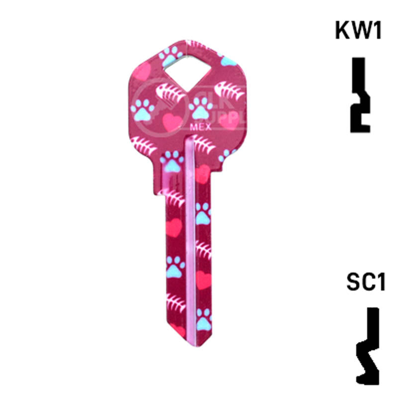 Happy Keys- Orange Tabby Key (Choose Keyway) Residential-Commercial Key Howard Keys