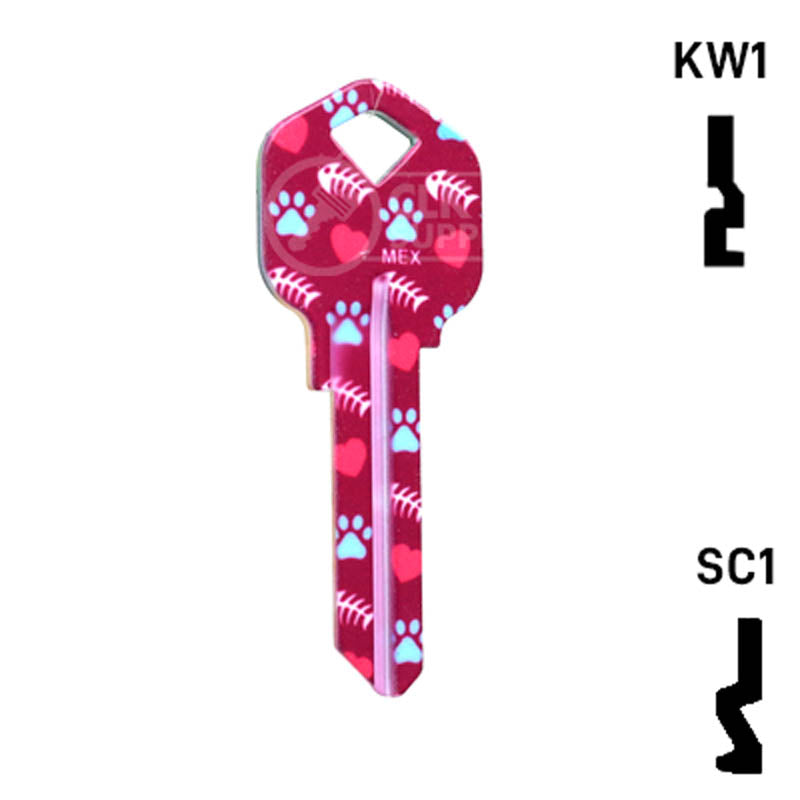 Happy Keys- Orange Tabby Key (Choose Keyway) Residential-Commercial Key Howard Keys