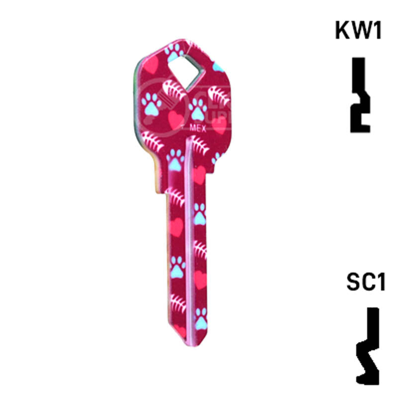 Happy Keys- Orange Tabby Key (Choose Keyway) Residential-Commercial Key Howard Keys