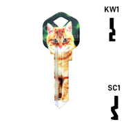 Happy Keys- Orange Tabby Key (Choose Keyway) Residential-Commercial Key Howard Keys
