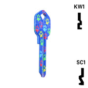Happy Keys- Paw Prints Key (Choose Keyway) Residential-Commercial Key Howard Keys