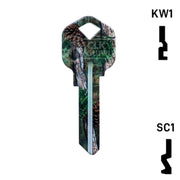 Happy Keys- Pine Camouflage Key (Choose Keyway) Residential-Commercial Key Howard Keys