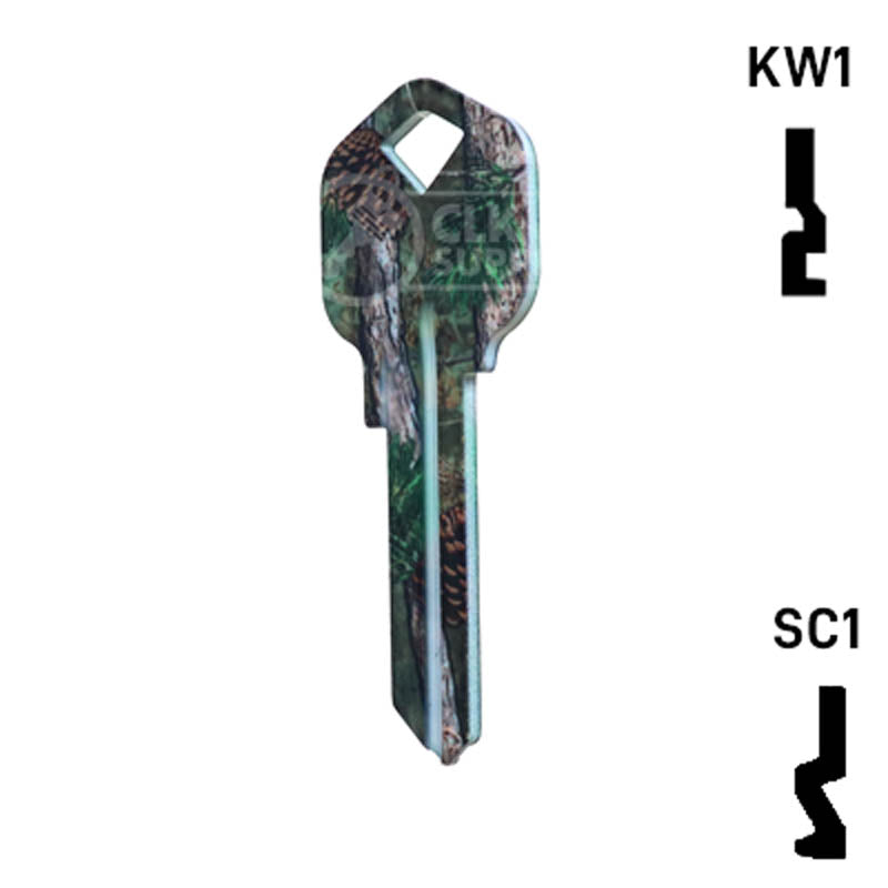 Happy Keys- Pine Camouflage Key (Choose Keyway) Residential-Commercial Key Howard Keys