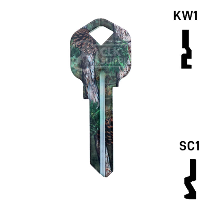 Happy Keys- Pine Camouflage Key (Choose Keyway) Residential-Commercial Key Howard Keys