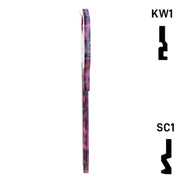 Happy Keys- Pink Leopard Print Key (Choose Keyway) Residential-Commercial Key Howard Keys