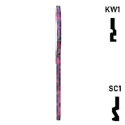 Happy Keys- Pink Leopard Print Key (Choose Keyway) Residential-Commercial Key Howard Keys