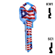 Happy Keys- Puerto Rican Flag Key (Choose Keyway) Residential-Commercial Key Howard Keys