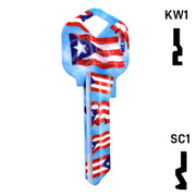 Happy Keys- Puerto Rican Flag Key (Choose Keyway) Residential-Commercial Key Howard Keys