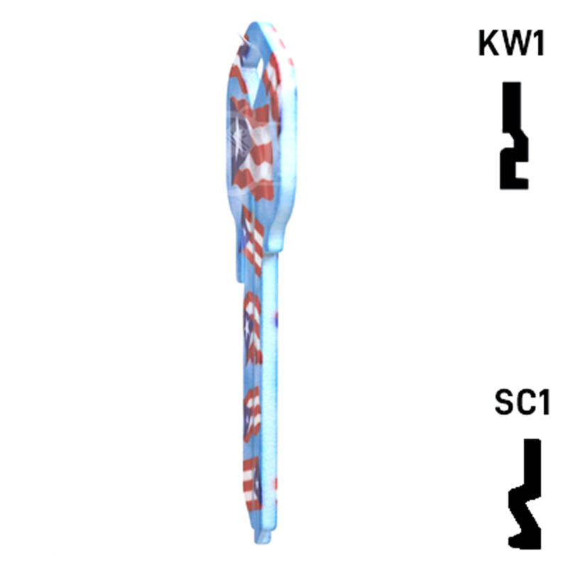 Happy Keys- Puerto Rican Flag Key (Choose Keyway) Residential-Commercial Key Howard Keys