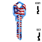 Happy Keys- Puerto Rican Flag Key (Choose Keyway) Residential-Commercial Key Howard Keys