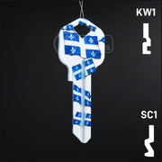 Happy Keys- Quebec Flag Key (Choose Keyway) Residential-Commercial Key Howard Keys