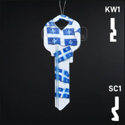 Happy Keys- Quebec Flag Key (Choose Keyway) Residential-Commercial Key Howard Keys