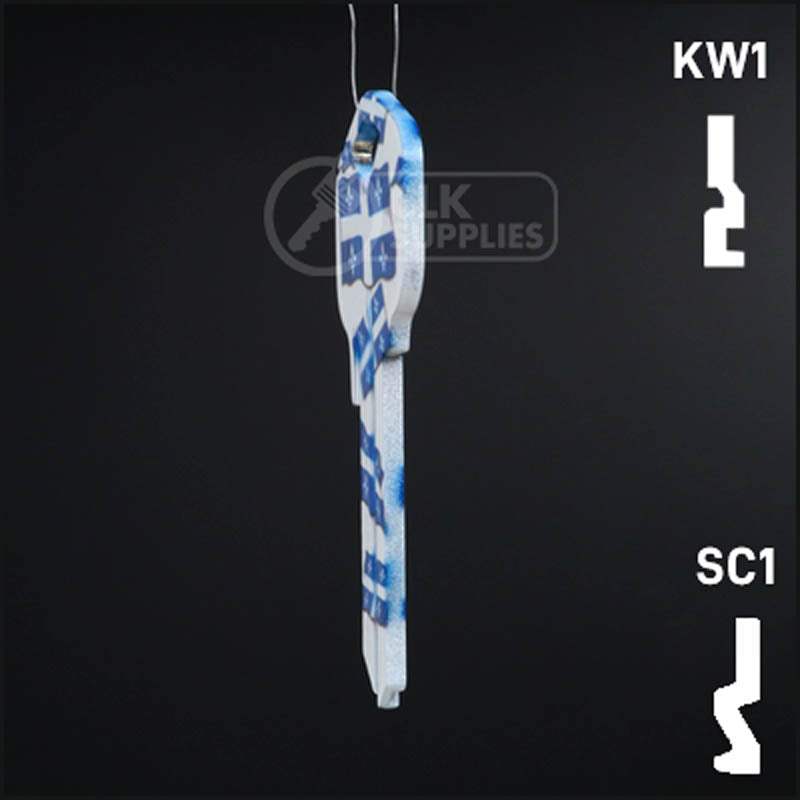 Happy Keys- Quebec Flag Key (Choose Keyway) Residential-Commercial Key Howard Keys