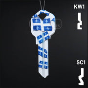 Happy Keys- Quebec Flag Key (Choose Keyway) Residential-Commercial Key Howard Keys
