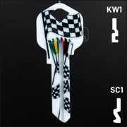 Happy Keys- Racing Flags Key (Choose Keyway) Residential-Commercial Key Howard Keys