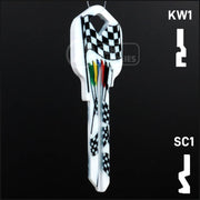 Happy Keys- Racing Flags Key (Choose Keyway) Residential-Commercial Key Howard Keys