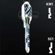 Happy Keys- Racing Flags Key (Choose Keyway) Residential-Commercial Key Howard Keys